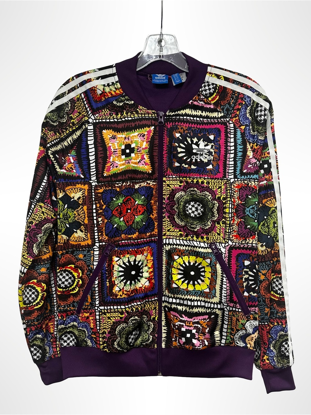 Rare Adidas Originals Crochet Pattern Track Jacket - Women’s